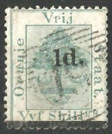 Orange Free State 1881. 1d On 5sh Green (f). SACC 19, SG 26. - Orange Free State (1868-1909)