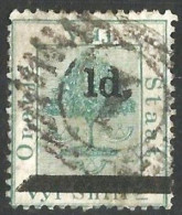 Orange Free State 1881. 1d On 5sh Green (f). SACC 19, SG 26. - Orange Free State (1868-1909)