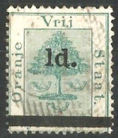 Orange Free State 1881. 1d On 5sh Green (f). SACC 19, SG 26. - État Libre D'Orange (1868-1909)