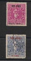 INDIA - COCHIN 1949 6p On 1a 3p, 1a On 1a 9p SG 119, 120 FINE USED Cat £9.25 - Cochin