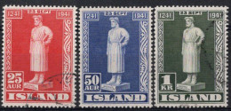 ISLANDE Timbres-poste N°186 à 188 Oblitérés TB - Used Stamps