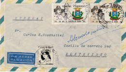 BRAZIL 1969 AIRMAIL  LETTER SENT TO MONTEVIDEO - Briefe U. Dokumente