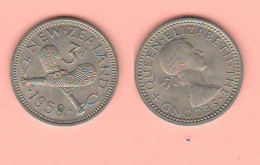 New Zealand 3 Pence 1959 Nuova Zelanda Three Pence Nouvelle Zélande - Nouvelle-Zélande