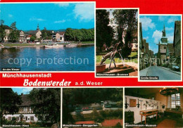 72724947 Bodenwerder Muenchhausenstadt Brunnen Weser Museum Berggarten Muenchhau - Bodenwerder