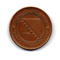 BOSNIA HERZEGOVINA - 1998 - 20 Feninga - KM 116  - XF Coin - Bosnie-Herzegovine