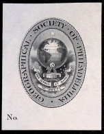 EX LIBRIS Per GEOGRAPHICAL SOCIETY OF PHILADELPHIA US USA L17-F01 XIX° SECOLO ARALDICO ARMORIAL - Ex-libris