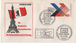 Germany Deutschland 1976 FDC 10. Deutsch-Franzosische Briefmarkenausstellung, France Franco-Allemande, Berlin - 1971-1980