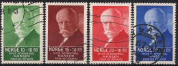 NORVEGE Timbres-poste N°164 à 167 Oblitérés TB Cote : 28.00 € - Usati