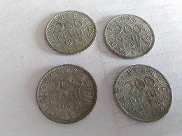 Lot De 4 Pièces De 200 Mark Deutsche Reich 1923 - 200 & 500 Mark