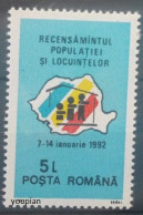 Romania 1991, Population And Housing Census, MNH Single Stamp - Ongebruikt