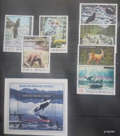 Romania 1992, Fauna - Endemic Animals, MNH S/S And Stamps Set - Unused Stamps