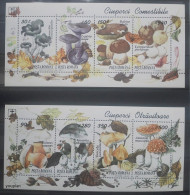 Romania 1994, Endemic Mushrooms, Two MNH S/S - Unused Stamps