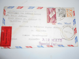 Etats-unis , Lettre Special Delivery De New-york 1963 Pour Brest - Brieven En Documenten