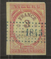 TIMBRES FISCAUX DE FRANCE DIMENSIONS N° 42 3F Et 2/10 Rouge Et Lilas Burelé Jaune  Cote 80€ - Sonstige & Ohne Zuordnung