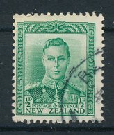 Timbre : NEW ZEALAND, NOUVELLE ZELANDE (1938), King Georges VI, Postage & Revenue, 1/2 D, Oblitéré  - Usati