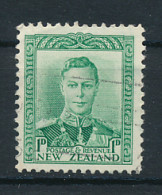 Timbre : NEW ZEALAND, NOUVELLE ZELANDE (1938), King Georges VI, Postage & Revenue, 1 D, Oblitéré  - Usados