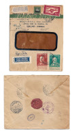 Portugal Registered Multifranked Airmail Cover 1940 Lisboa To USA Backstamps - Lettres & Documents