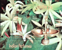 India 2019 Miniature Tin - Indian Perfumes - Jasmine Fragrance - Scented - Miniature Sheet MS MNH - Unused Stamps