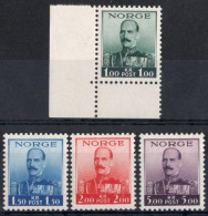 NORVEGE Timbres-poste N°183* à 186* Neufs Charnières TB Cote : 10.00 € - Ongebruikt