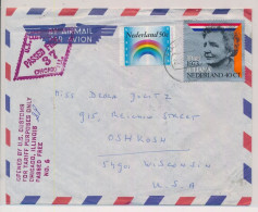 HOLANDA A USA CC CON MARCAS DE ADUANA CUSTOM CACHET 1973 - Lettres & Documents