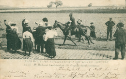 BRUXELLES-OSTENDE-RAID MILITAIRE-LIEUTENANT MADAMET-CHEVAL-EQUITATION-HIPPISME-PAARD-HORSE - Fêtes, événements