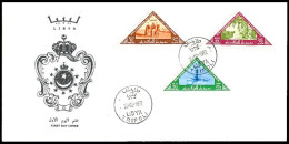 LIBYA 1962 Tripoli Fair Triangle Stamps (FDC) - Libye