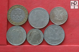 PORTUGAL  - LOT - 6 COINS - 2 SCANS  - (Nº58281) - Kilowaar - Munten