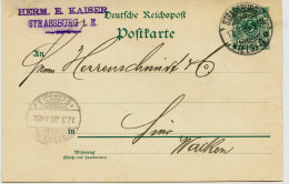 3894    - Allemagne -  ENTIER POSTAL De 1900  De  STRASBOURG à   ILLISIBLE-  Trés Bon état - Andere & Zonder Classificatie