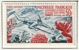 POLYNESIE FRANCAISE - Championnat Du Monde De Pêche Sous-marine, Tuamotu - Y&T PA 14 - 1965 - MH - Unused Stamps