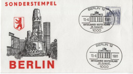 Germany Deutschland 1981 FDC 26. Kongress Unteilbares Deutschland, Indivisible Germany, Canceled In Berlin - 1981-1990