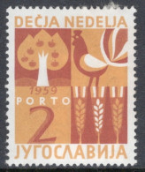 Yugoslavia 1959 Single Tax Due Stamp For Children's Week In Mounted Mint - Beneficiencia (Sellos De)