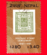 NEPAL - Usato - 1981 - 100 Anni Del Francobollo Postale Nepalese - 3.40 - Nepal