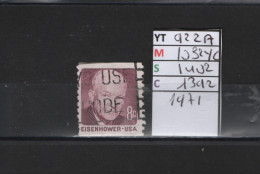 PRIX FIXE Obl 922A YT 1032YC MC 1402 SCO 1392 GIB Eisenhower Dentelée Verticalement  1971  Etats Unis 58A/14 - Used Stamps