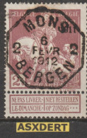 N° 95 Oblitération  Télégraphique - MONS 2 BERGEN  - 1912  Côte 45,00 € - 1910-1911 Caritas