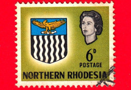 Rhodesia Settentrionale - Usato - 1963 - Regina Elisabetta II E Stemma - 3 - Rhodésie Du Nord (...-1963)