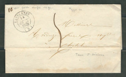FRANCE 1852 Marque Postale Taxée De Lavelanet Pour Chalabre - 1852 Louis-Napoleon