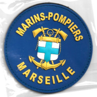 Ecusson PVC BATAILLON MARINS POMPIERS DE MARSEILLE ROND - Pompieri