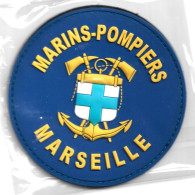 Ecusson PVC BATAILLON MARINS POMPIERS DE MARSEILLE ROND - Firemen