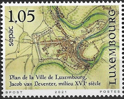 Luxembourg ,Luxemburg 2021 Luxemburg Mi. 2272 ** SEPAC: Historische Karten. -  Postfrisch - Nuevos