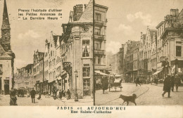 BRUXELLES-RUE SAINTE CATHERINE-JADIS ET AUJOURD'HUI-TIMBRE PREOBLITERE 1938 - Prachtstraßen, Boulevards