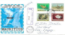 MAURICE Ca.1991: FDC Rec. De Port-Louis Pour Epagny (Suisse) - Maurice (1968-...)