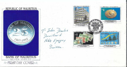 MAURICE Ca.1992: FDC De Port-Louis Pour Epagny (Suisse) - Maurice (1968-...)