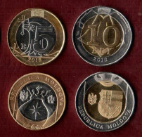 Moldova 2018 Set Of 2 Coins  5 Lei And 10 Lei. UNC - Moldavia