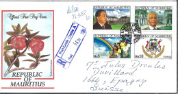 MAURICE Ca.1992: FDC Rec. De Port-Louis Pour Epagny (Suisse) - Maurice (1968-...)