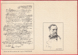 Acte De Naissance De Louis Pasteur (Né à Dole Le 27 Décembre 1822) - Prix Nobel