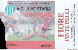 Bl109  Biglietto Calcio Ticket  Juve Stabia - Crotone 1998-99 - Biglietti D'ingresso