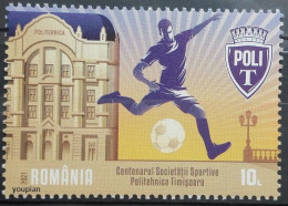 Romania 2021, Centenary Of The Politehnica Timisoara Sports Society, MNH Single Stamp - Neufs