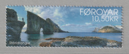 FAROES ISLANDS 2011 SEPAC Landscapes / Stóridrangur : Single Stamp UM/MNH - Emissions Communes