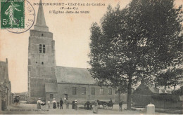 Bertincourt * La Place Et L'église Du Village * Enfants Villageois - Bertincourt