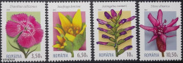Romania 2022, Endemic Plants From The Carpathian Mountain, MNH Stamps Set - Ungebraucht